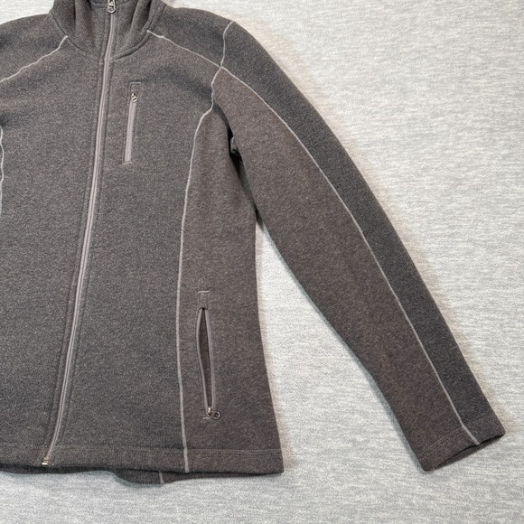 Kuhl Revive Hoodie Womens Large Gray Fleece 4365 Hooded Jacket Full Zip - Picture 2 of 12